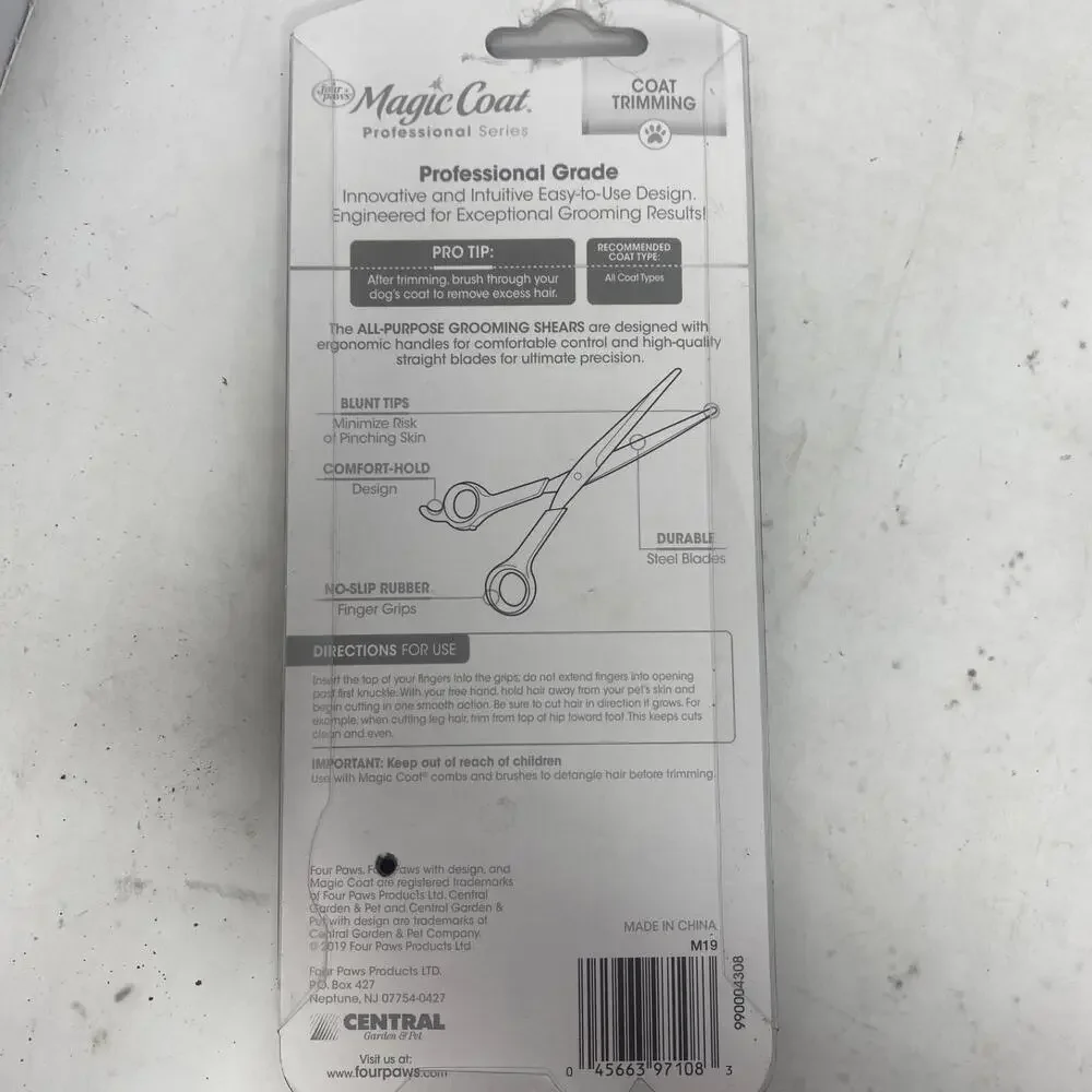 Magic Coat Trimming All Purpose Grooming Shears No Slip Grip Pet Grooming Dog
